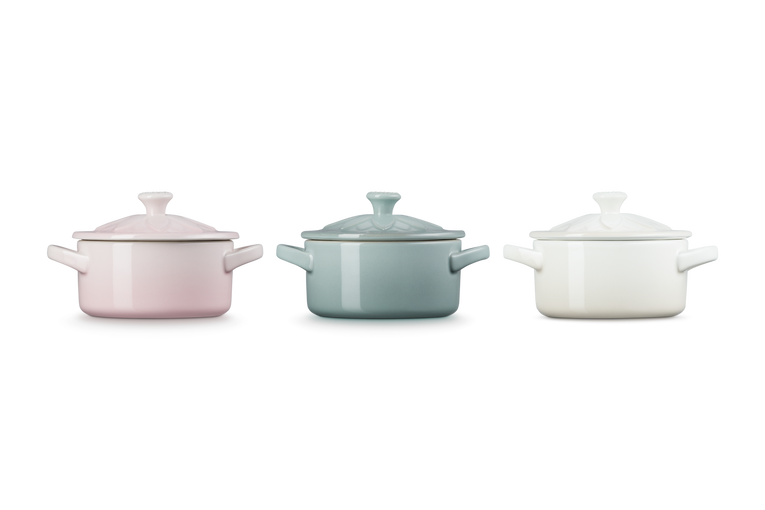 Le Creuset 3er-Set Mini-Cocottes Sonnenblume aus Steinzeug Super Rabatt