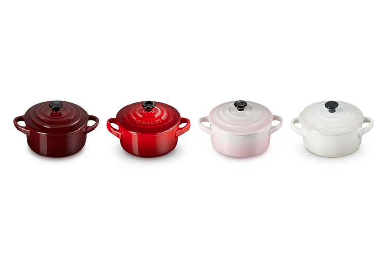 Le Creuset 4er-Set Mini-Cocottes Petits Fours aus Steinzeug Kostenloser Versand international