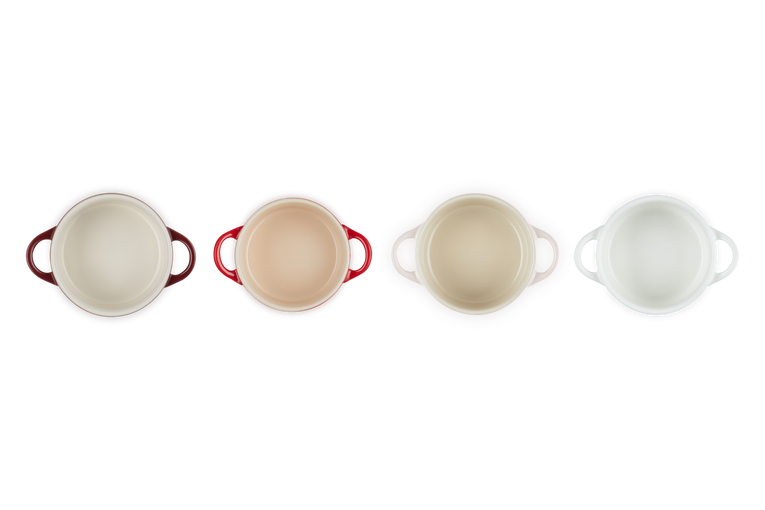 Le Creuset 4er-Set Mini-Cocottes Petits Fours aus Steinzeug Kostenloser Versand international