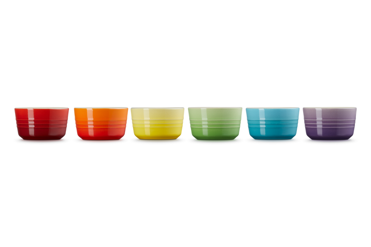 Le Creuset 6er-Set Mini Förmchen Rainbow III aus Steinzeug Versandkostenfrei