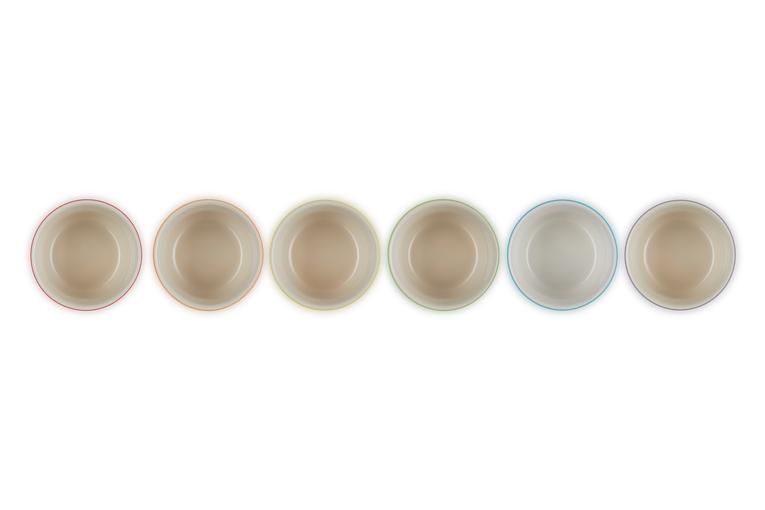 Le Creuset 6er-Set Mini Förmchen Rainbow III aus Steinzeug Versandkostenfrei
