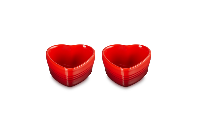 Le Creuset 2er-Set Herzförmchen aus Steinzeug