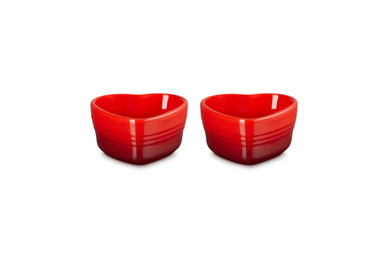 Le Creuset 2er-Set Herzförmchen aus Steinzeug Exklusivangebot