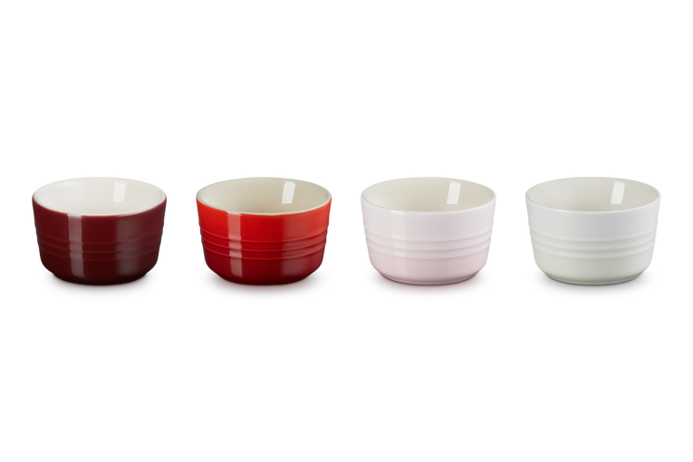 Le Creuset 4er-Set Mini-Förmchen Petits Fours aus Steinzeug Preisnachlass