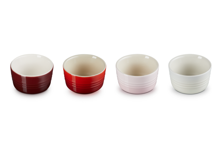 Le Creuset 4er-Set Mini-Förmchen Petits Fours aus Steinzeug Preisnachlass