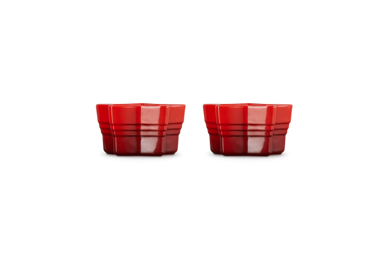 Le Creuset 2er-Set Sternförmchen aus Steinzeug mit farbiger Innenseite Letzte 3 Tage