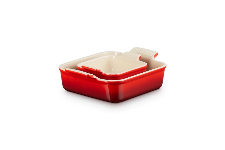 Le Creuset 2er-Set quadratische Auflaufformen Tradition aus Steinzeug JETZT KAUFEN