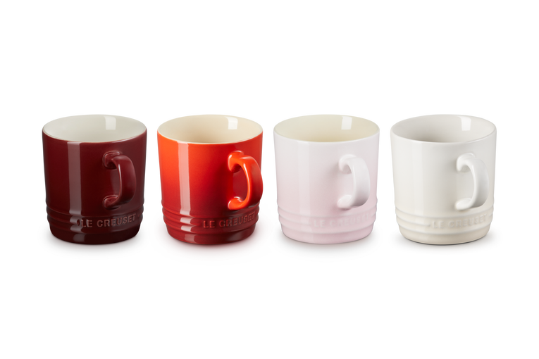 Le Creuset 4er-Set Cappuccino Becher Petits Fours aus Steinzeug Begrenztes Angebot