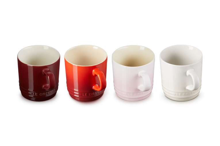 Le Creuset 4er-Set Cappuccino Becher Petits Fours aus Steinzeug Begrenztes Angebot