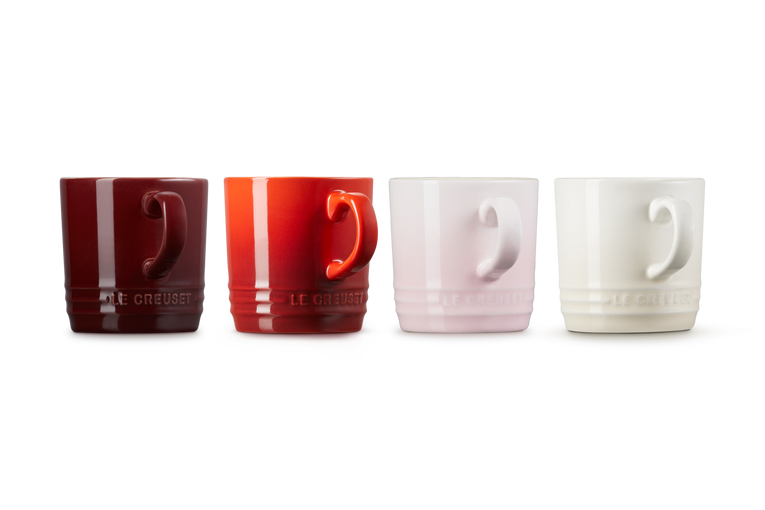 Le Creuset 4er-Set Cappuccino Becher Petits Fours aus Steinzeug Begrenztes Angebot