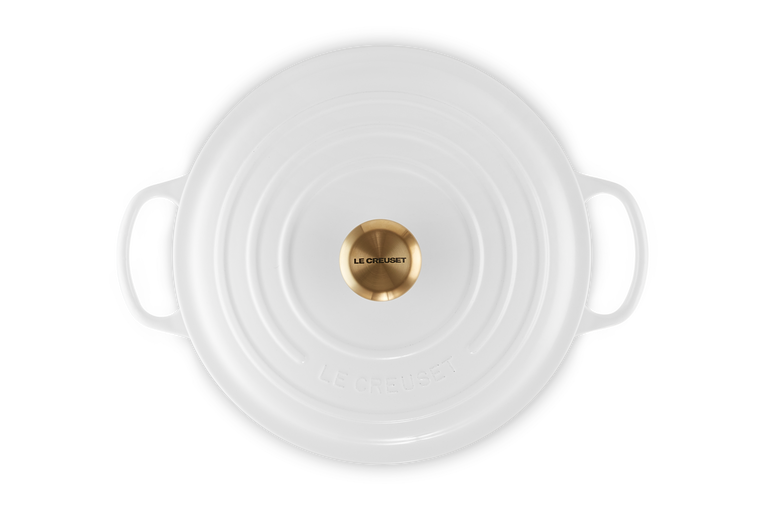 Le Creuset Runder Bräter aus Gusseisen Große Rabatte