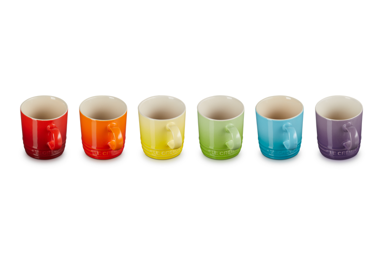 Le Creuset 6er-Set Espressotassen Rainbow III aus Steinzeug Tägliche Deals