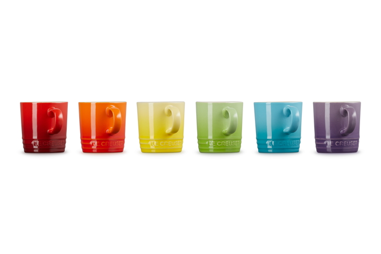 Le Creuset 6er-Set Espressotassen Rainbow III aus Steinzeug Tägliche Deals