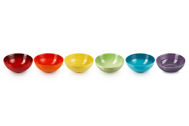 Le Creuset 6er-Set Müslischalen Rainbow III aus Steinzeug Fabrikpreis