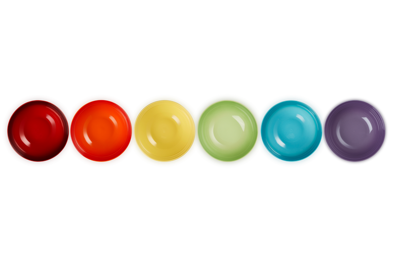 Le Creuset 6er-Set Müslischalen Rainbow III aus Steinzeug Fabrikpreis