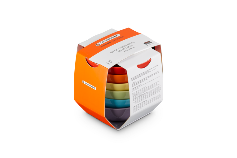 Le Creuset 6er-Set Müslischalen Rainbow III aus Steinzeug Fabrikpreis