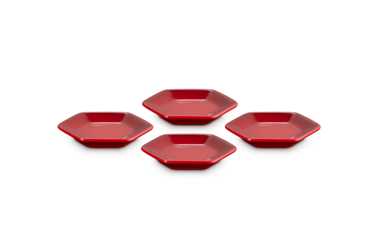 Le Creuset 4er-Set Saucenschälchen Hexagon aus Steinzeug Versandkostenfrei