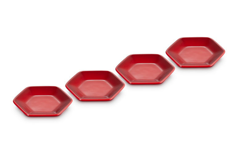 Le Creuset 4er-Set Saucenschälchen Hexagon aus Steinzeug Versandkostenfrei