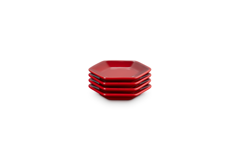 Le Creuset 4er-Set Saucenschälchen Hexagon aus Steinzeug Versandkostenfrei