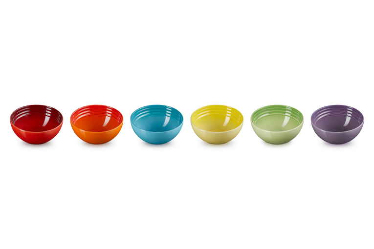 Le Creuset 6er-Set Snackschälchen Regenbogen aus Steinzeug Online Shopping