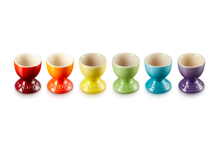 Le Creuset 6er-Set Eierbecher Rainbow II aus Steinzeug Muttertagsangebot
