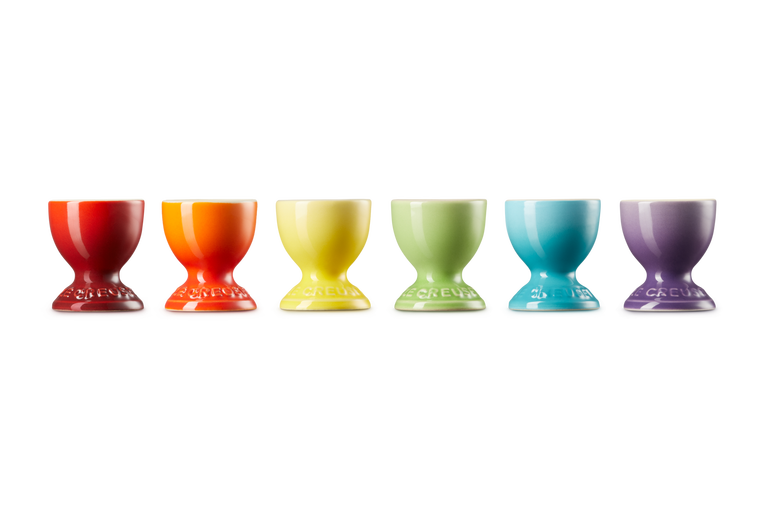 Le Creuset 6er-Set Eierbecher Rainbow II aus Steinzeug Muttertagsangebot