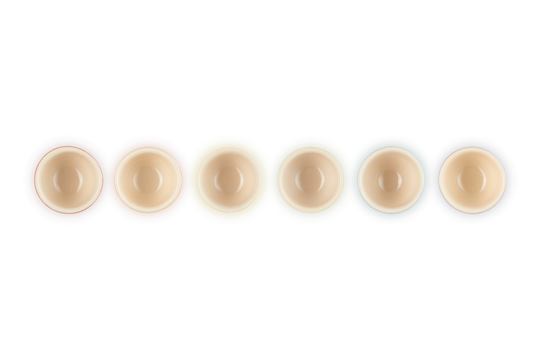 Le Creuset 6er-Set Eierbecher Rainbow II aus Steinzeug Muttertagsangebot