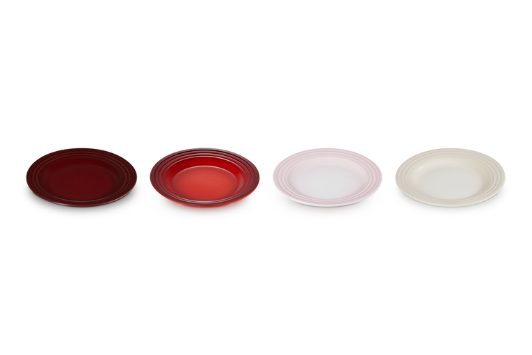 Le Creuset 4er-Set Vorspeisenteller Petits Fours aus Steinzeug Lagerräumung