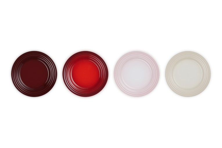 Le Creuset 4er-Set Vorspeisenteller Petits Fours aus Steinzeug Lagerräumung
