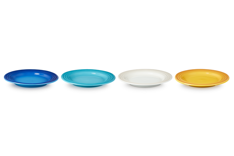 Le Creuset 4er-Set Vorspeisen Teller Riviera aus Steinzeug Top Angebot