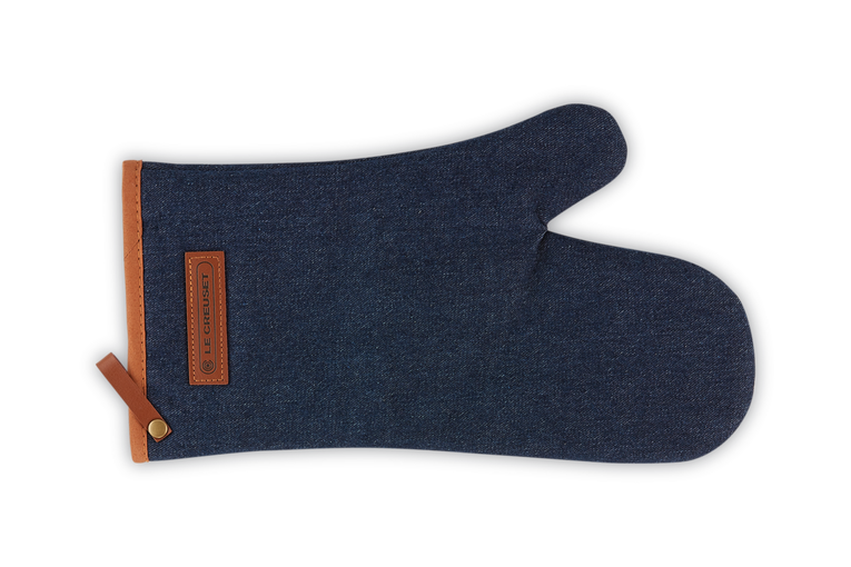 Le Creuset Ofenhandschuh Denim Sonderangebot der Fabrik