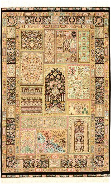 Nain Trading Ghom Seide Signiert 158 x 100 Kostenloser Versand international