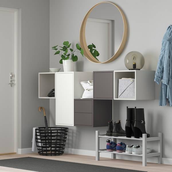 EKET Schrank mit Tür + 1 Boden, weiß, Fabrikladen