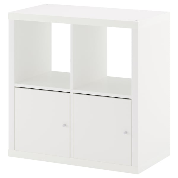 KALLAX Regal mit Türen, weiß,