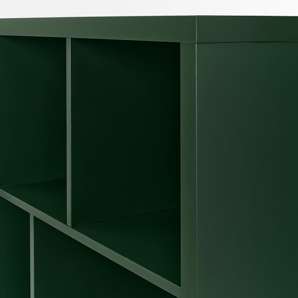 KALLAX Regal mit Untergestell, dunkelgrün/schwarz, Günstig kaufen