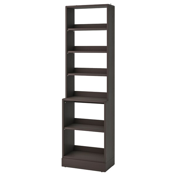 HAVSTA Regal mit Sockel, dunkelbraun,