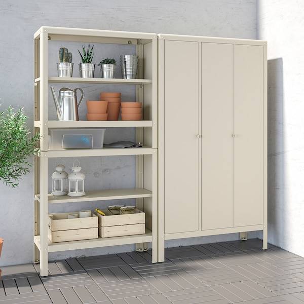 KOLBJÖRN Schrank drinnen/draußen, beige, Osterangebot