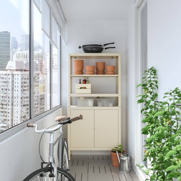 KOLBJÖRN Regal mit Schrank, beige, Heißer Verkauf