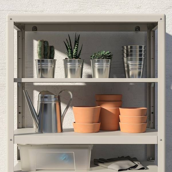 KOLBJÖRN Regal mit Schrank, beige, Heißer Verkauf