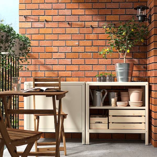 KOLBJÖRN Regal innen/außen, beige, Online Outlet