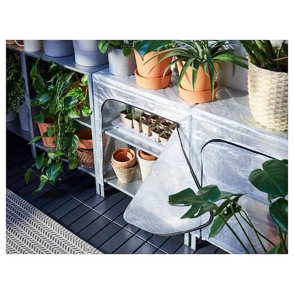 HYLLIS Regal mit Überzug, transparent, Blitzangebot