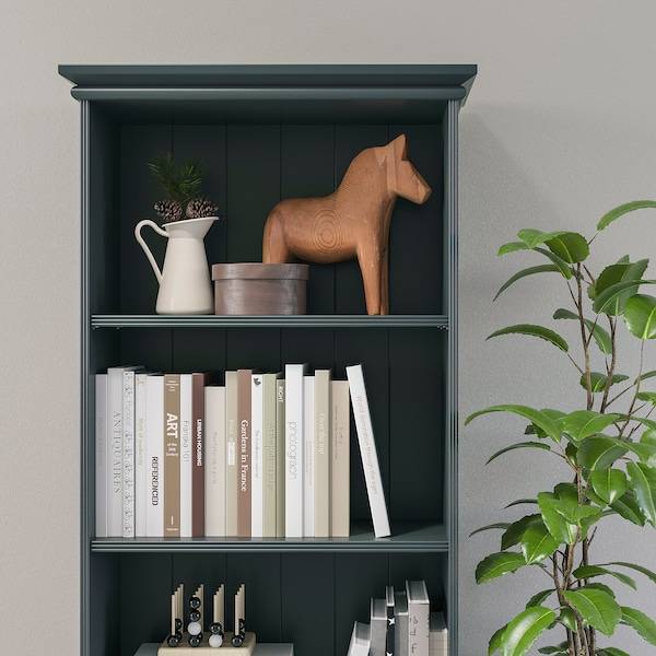 LOMMARP Bücherregal, dunkel blaugrün, Letzter Tag