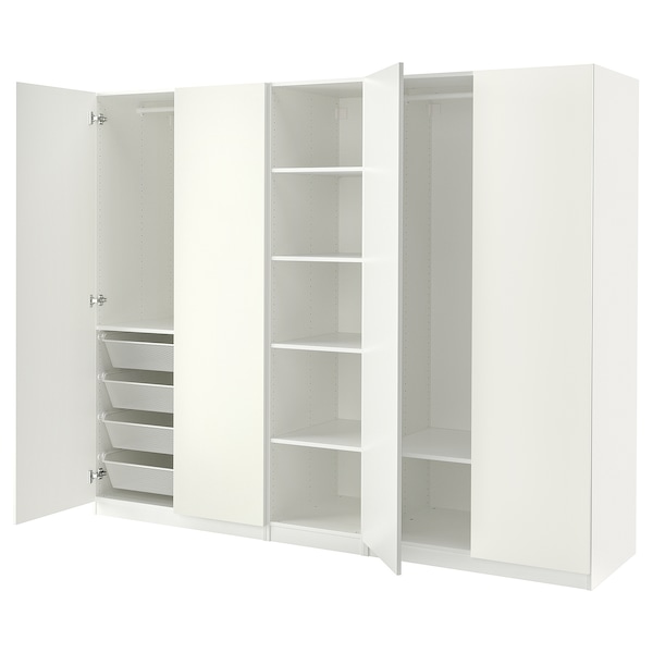 PAX / FORSAND Kleiderschrank, weiß/weiß,