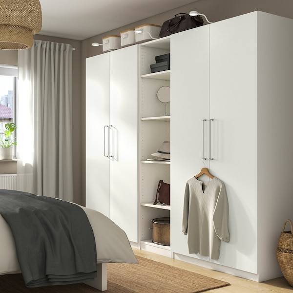 PAX / FORSAND Kleiderschrank, weiß/weiß, Schlussverkauf