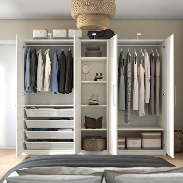 PAX / FORSAND Kleiderschrank, weiß/weiß, Schlussverkauf