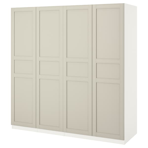 PAX / FLISBERGET Kleiderschrank, weiß/hellbeige, Fabrikverkauf