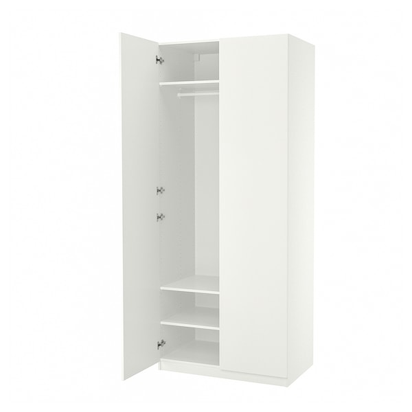 PAX / FORSAND Kleiderschrank, weiß/weiß,