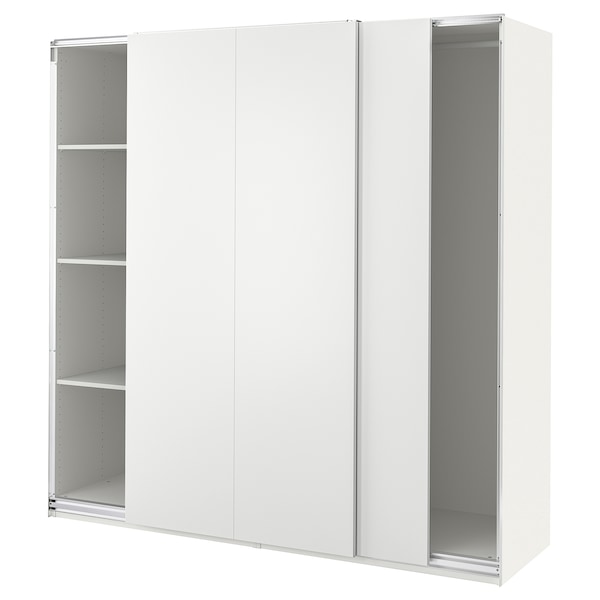 PAX / HASVIK Kleiderschrank, weiß/weiß,