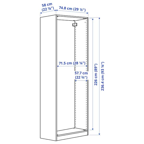 PAX Korpus Kleiderschrank, weiß, Sonderangebot