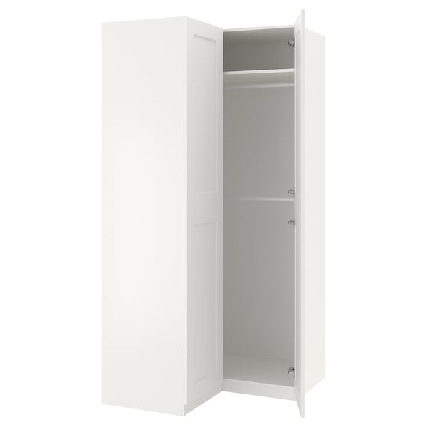 PAX / GRIMO Eckkleiderschrank, weiß/weiß,